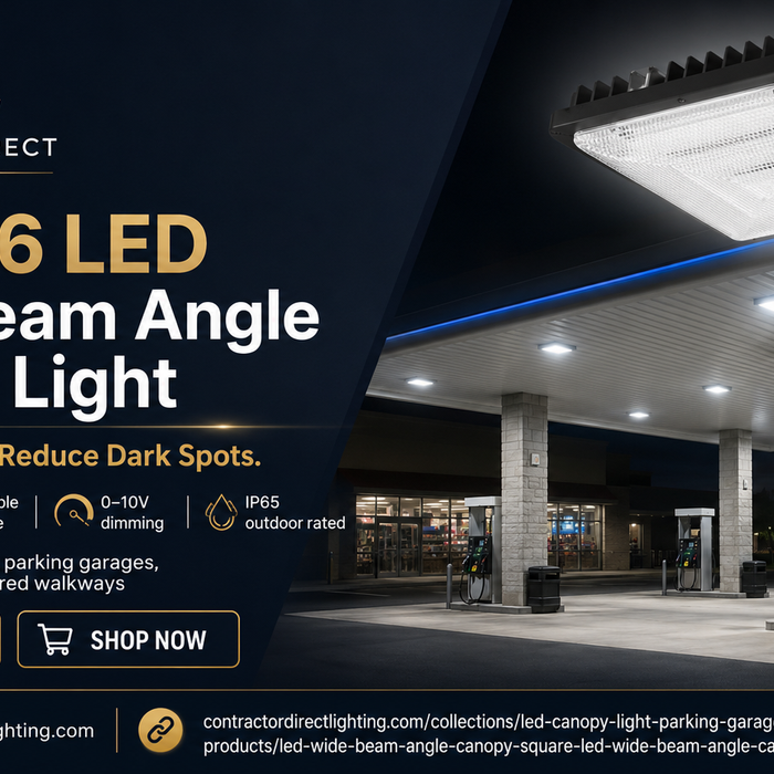Light More Space with Fewer Dark Spots: Meet the LC1006 LED Wide Beam Angle Canopy Light