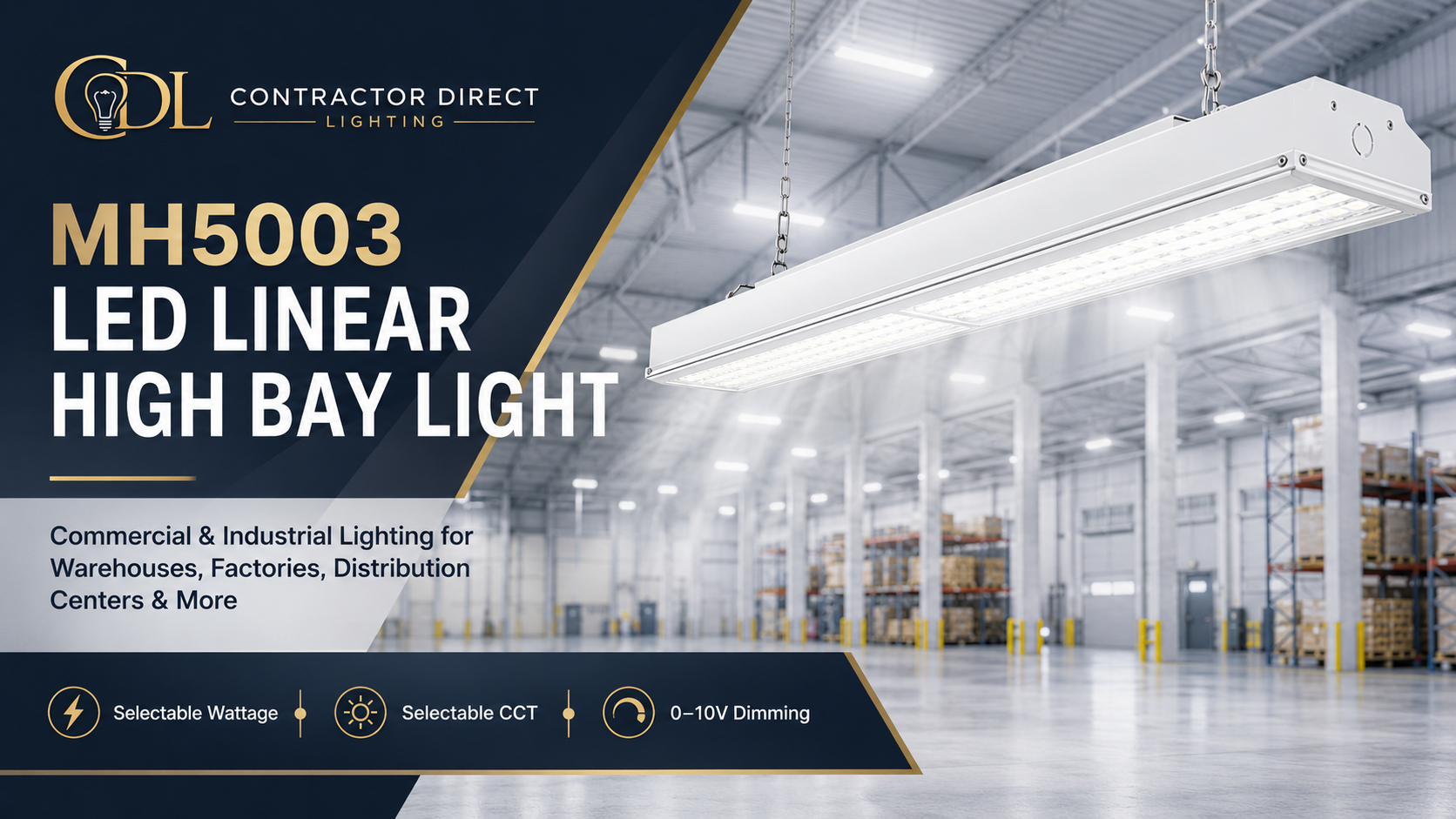 Upgrade Large Commercial Spaces with the MH5003 LED Linear High Bay Light